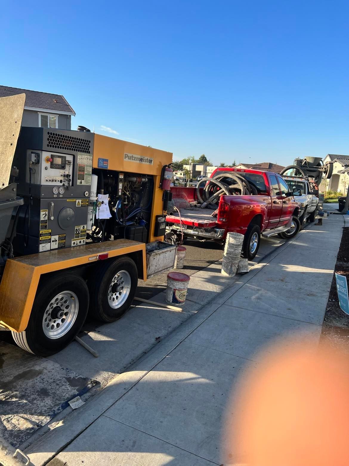 WEST VILLAGE CONCRETE RETAINING WALL FRAMING PUMP