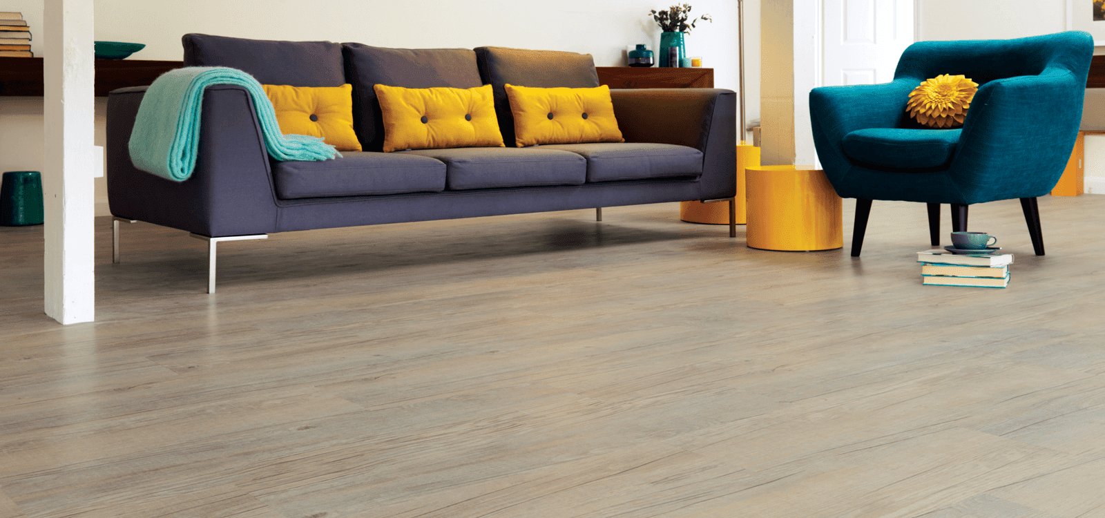 Living room Vinyl Plank — Carpet & Floor Installer in Garbutt, QLD
