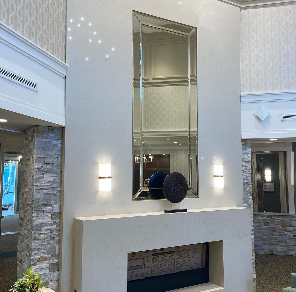 Quartz installation for commercial projects.