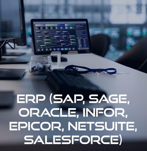 Erp ( sap , sage , oracle , infor , epicor , netsuite , salesforce )