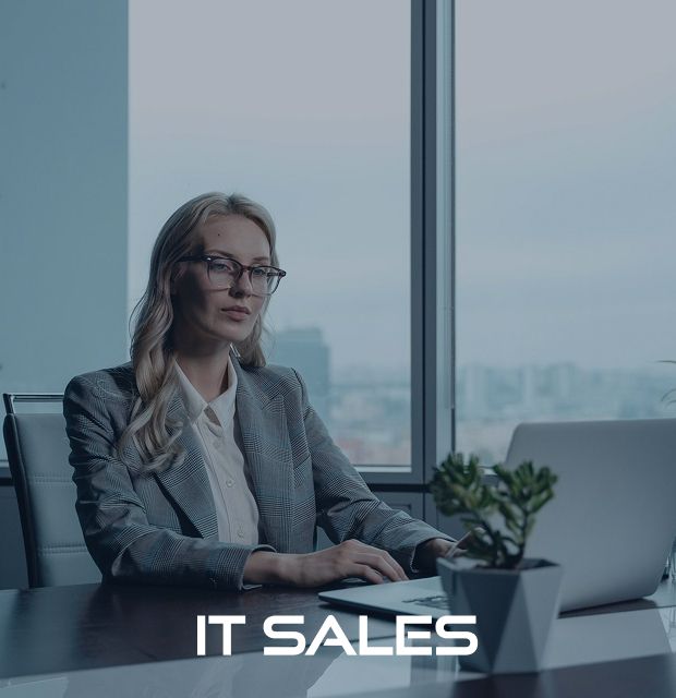 A woman is sitting at a desk with a laptop and the words programme & project managers on the bottom
