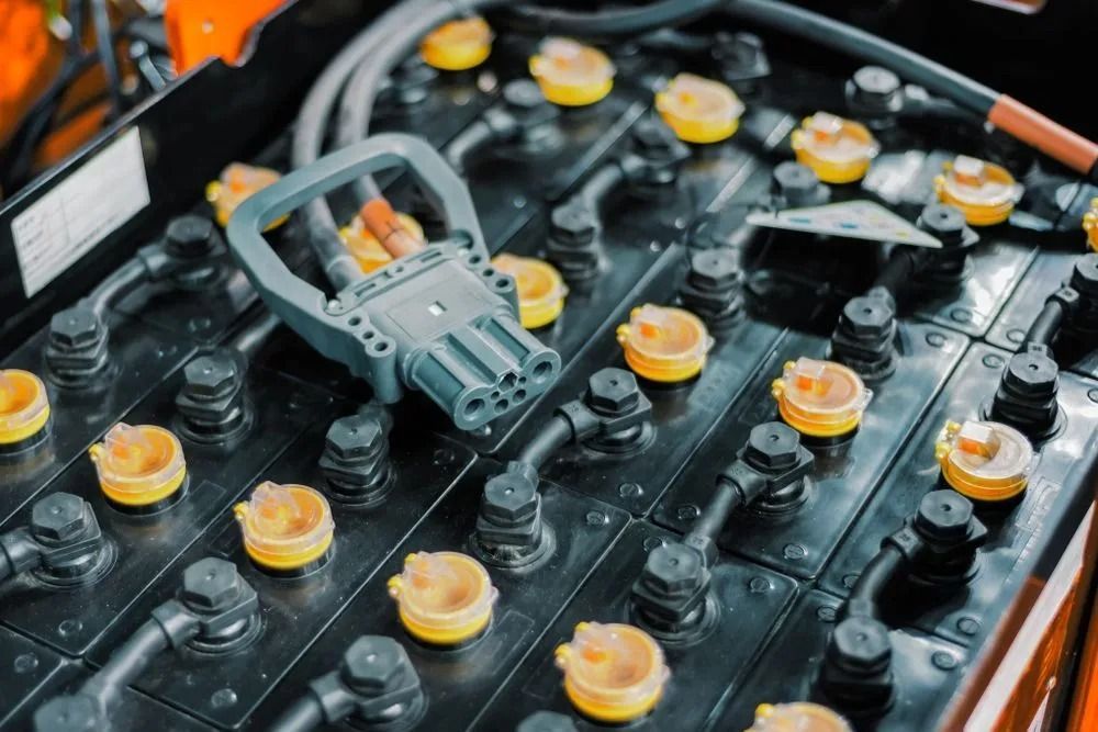 A Heavy-duty Industrial Battery With Yellow Vent Caps — B & W Commercials In Wauchope, NSW