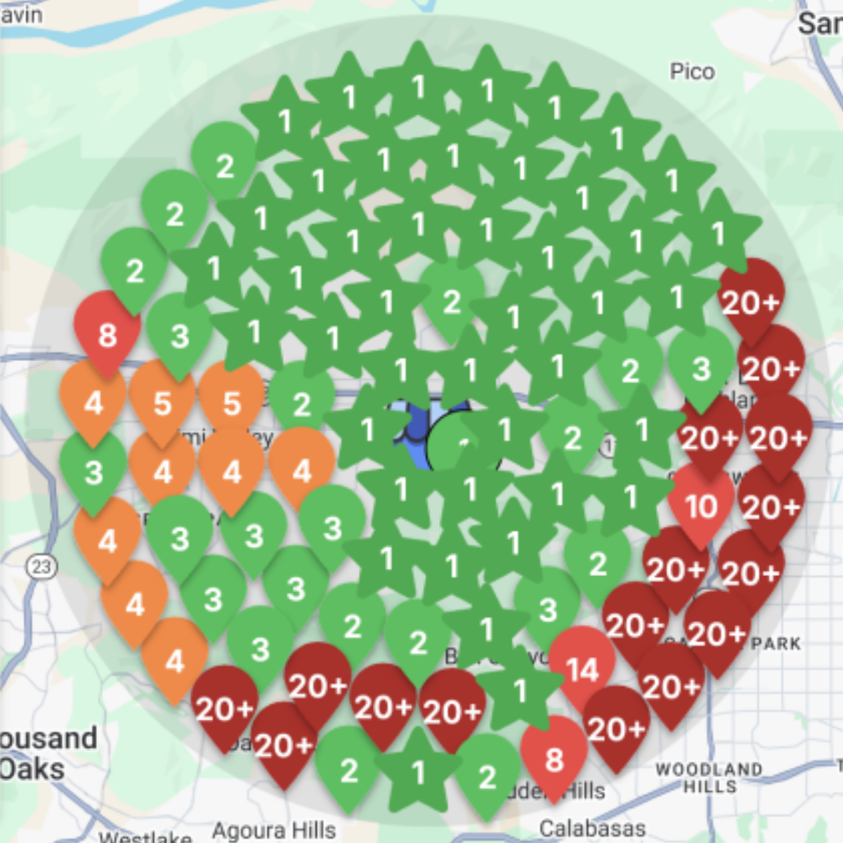 Before and after Santor Plumbing heatmap pre-60-days