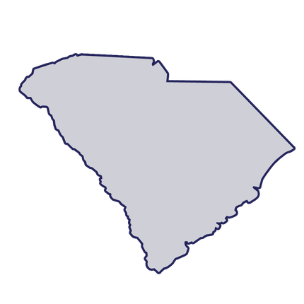 A drawing of the state of south carolina on a white background