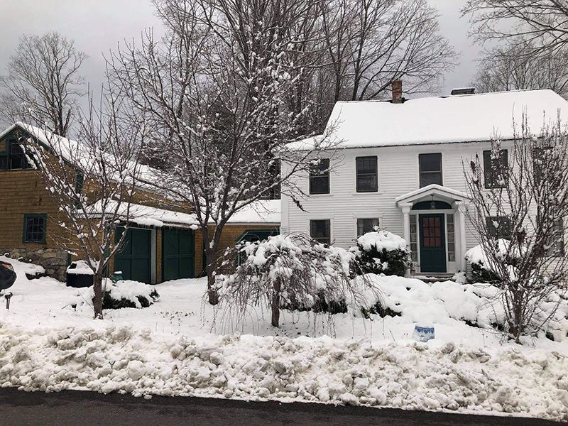 old white farmstead house