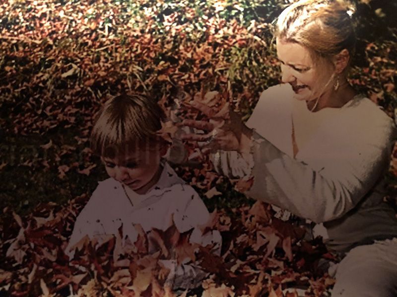 old photo of mother and child