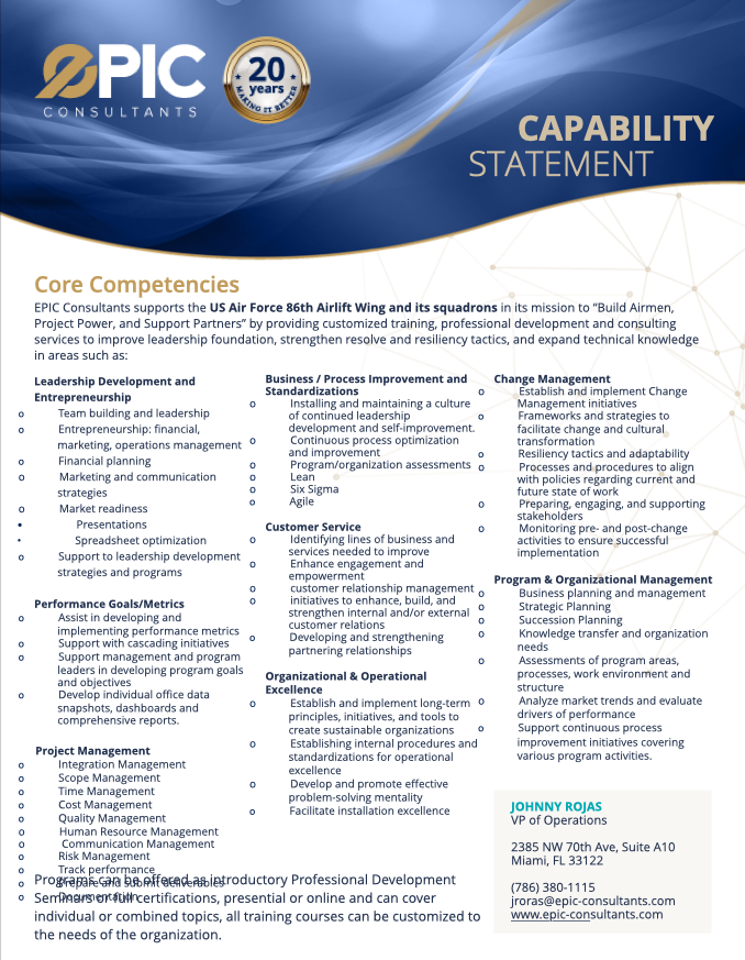 Capability Statement