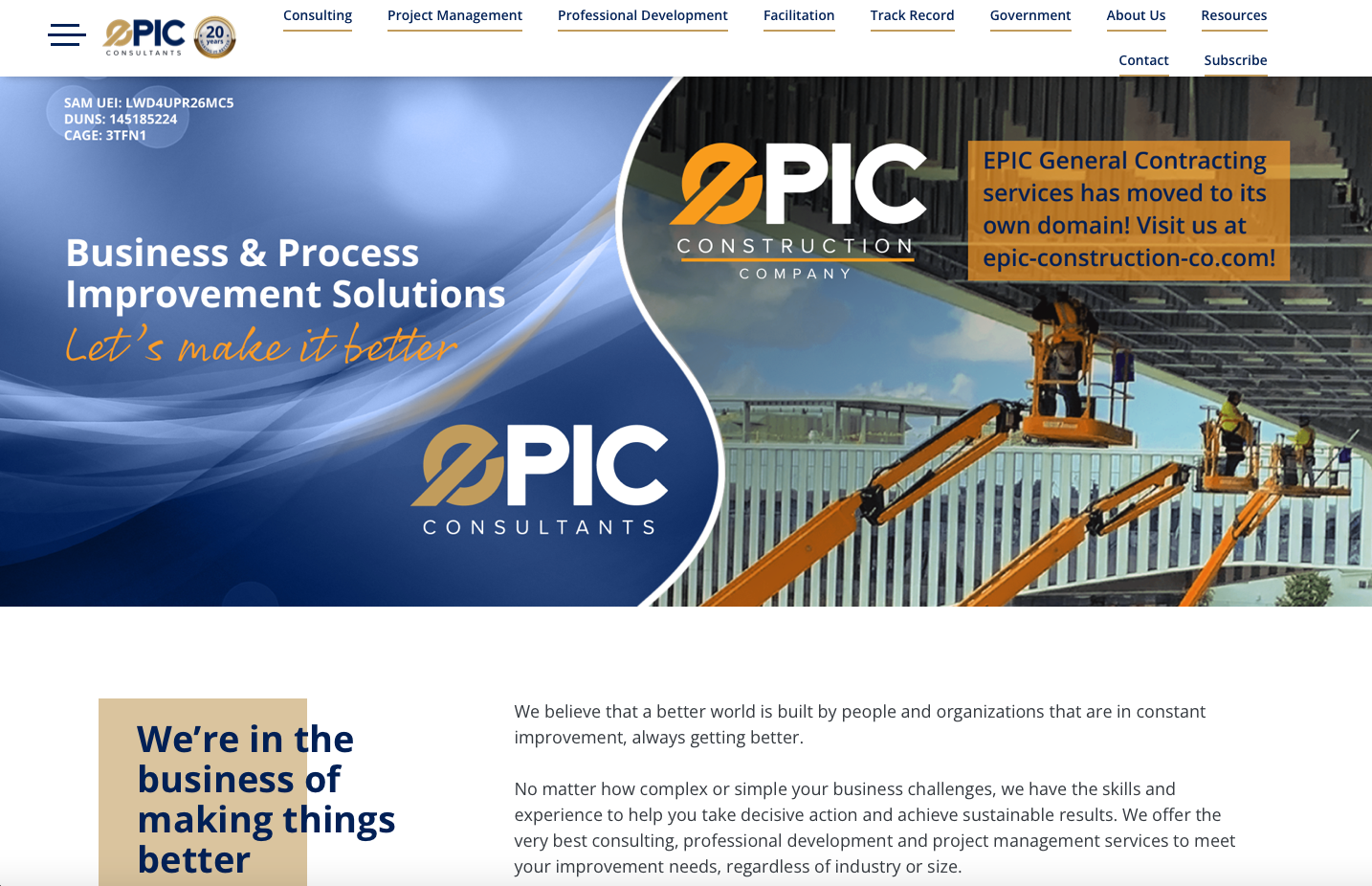 EPIC CONSULTANT'S website