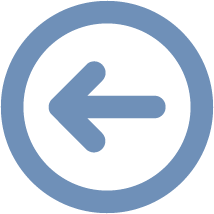 An arrow pointing to the left in a blue circle.