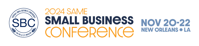 The logo for the sbc small business conference in san antonio texas