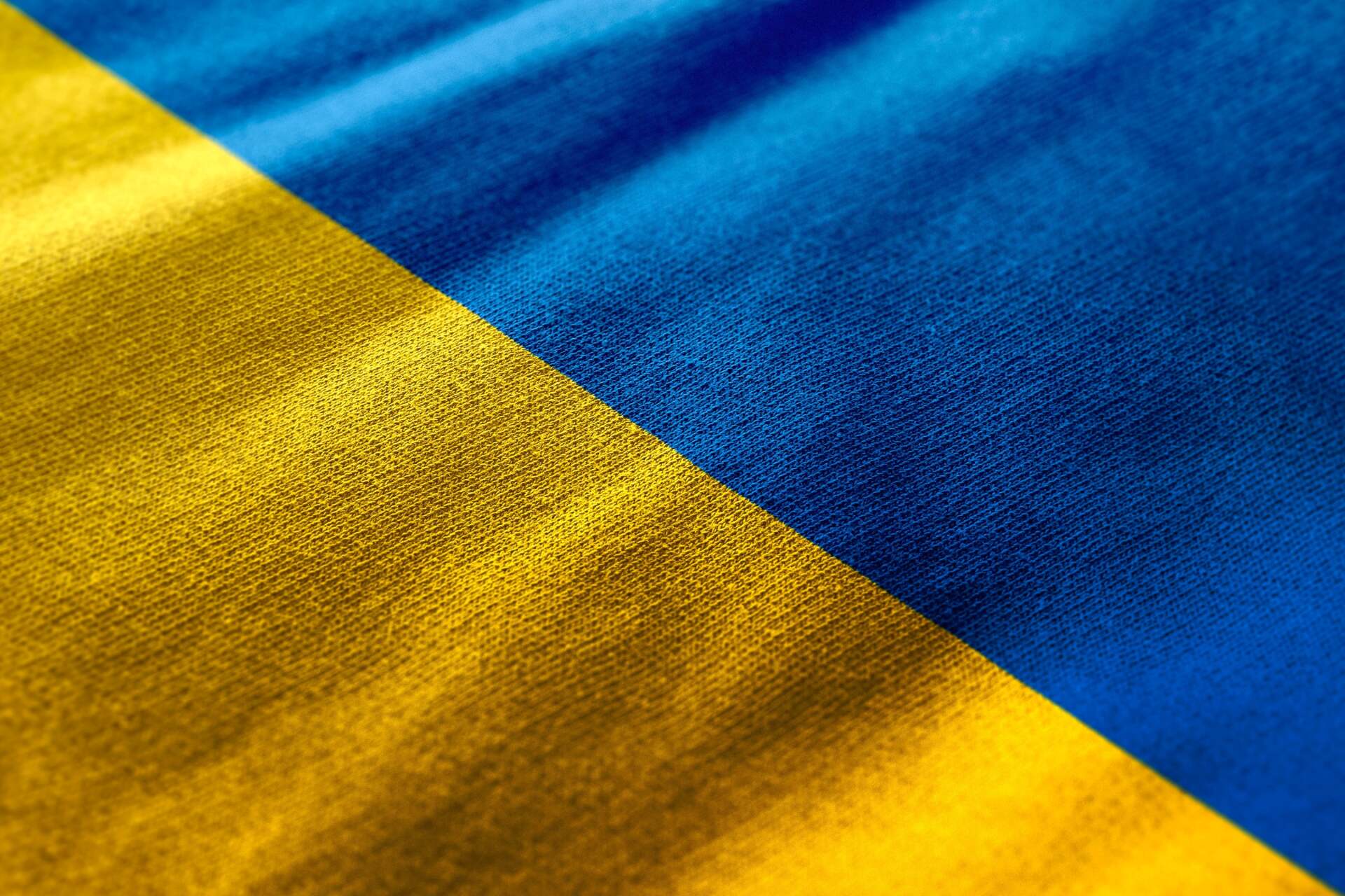 Ukrainische Flagge in gelb/blau