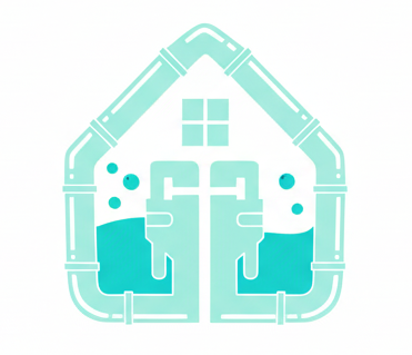 Blue and red heart-shaped graphic; each side has stylized strokes converging at the top, suggesting unity.