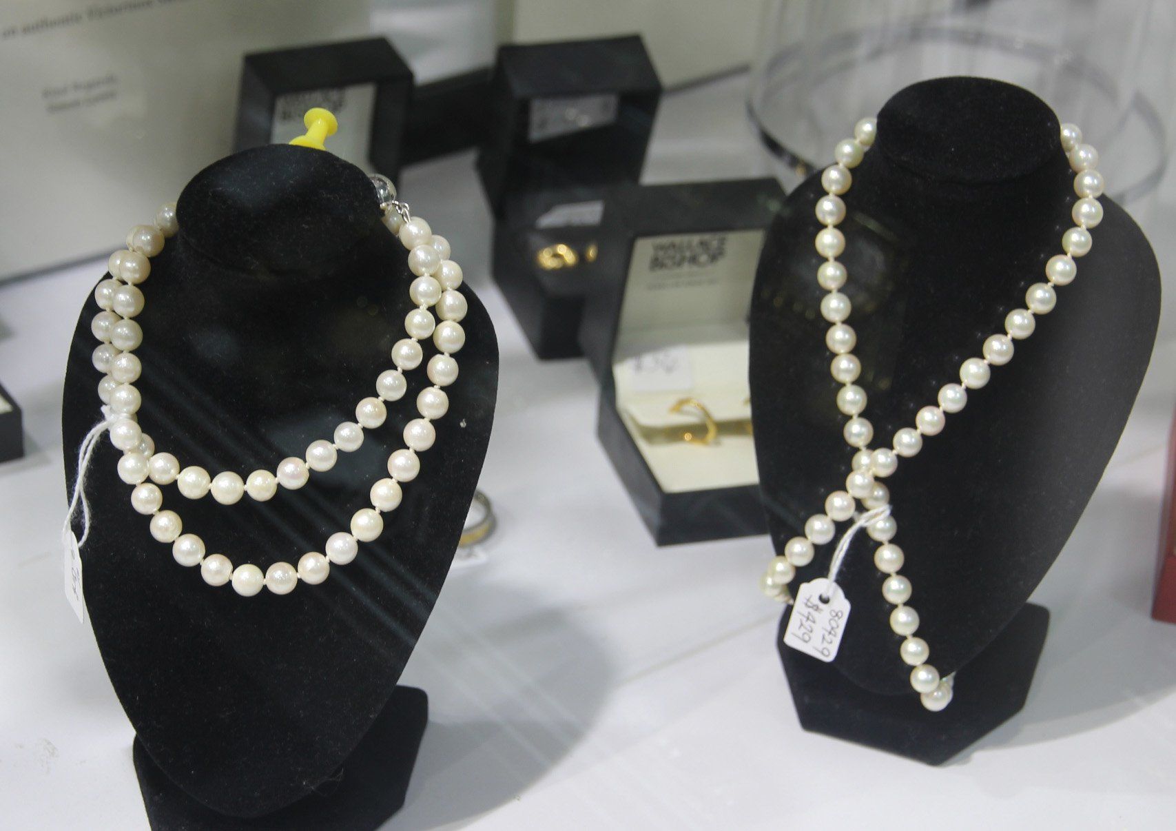 Pearl Necklaces on Display  — Pawnbrokers & Cash Loans in Coffs Harbour