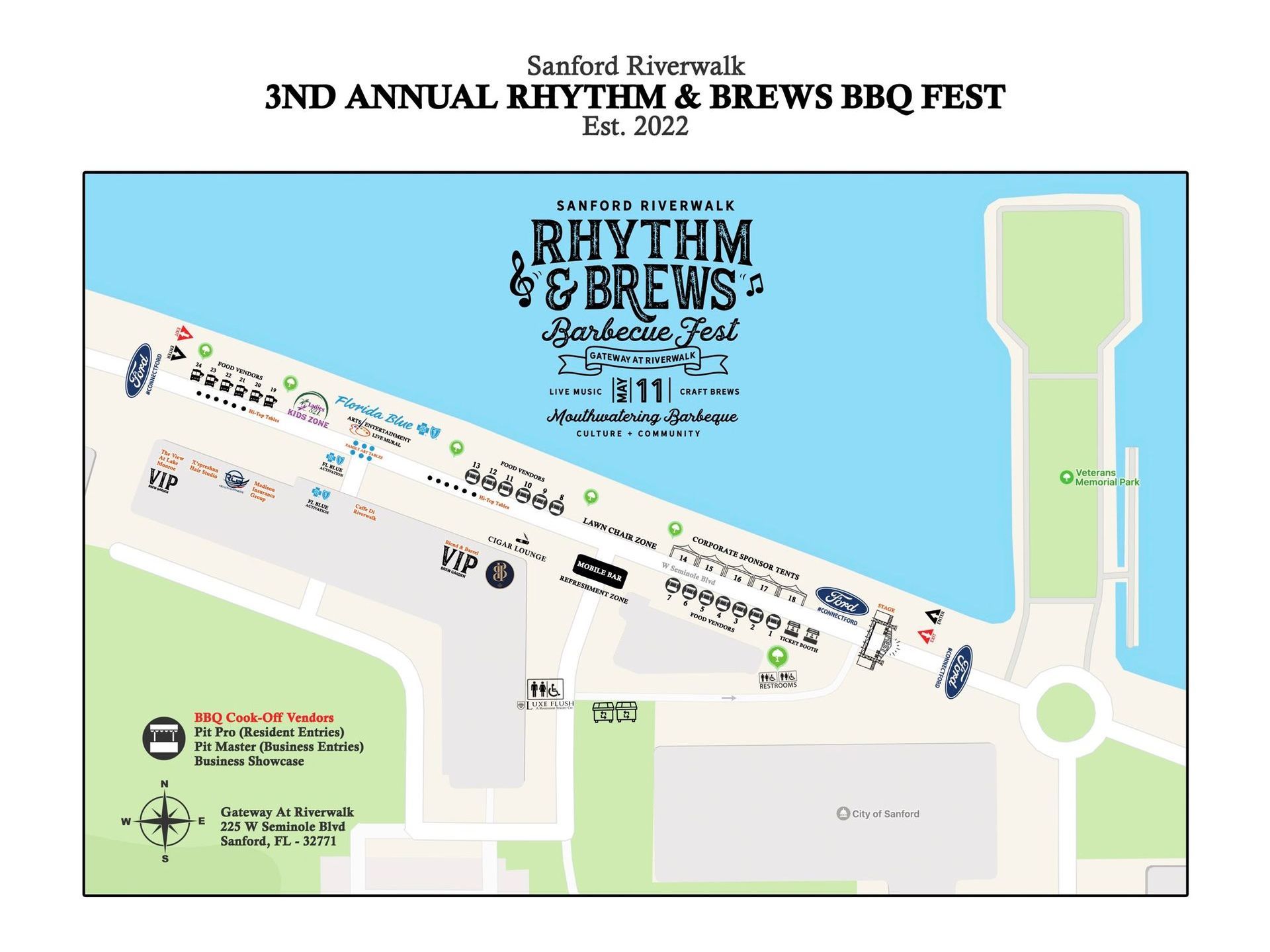 Rhythm and Brews Barbecue Fest Layout
