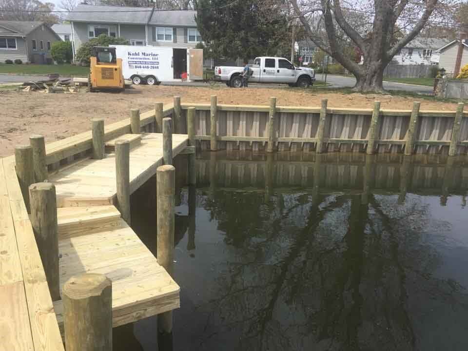 Unfinished Dock and Bulkheads — Marine Construction in Barnegat, NJ