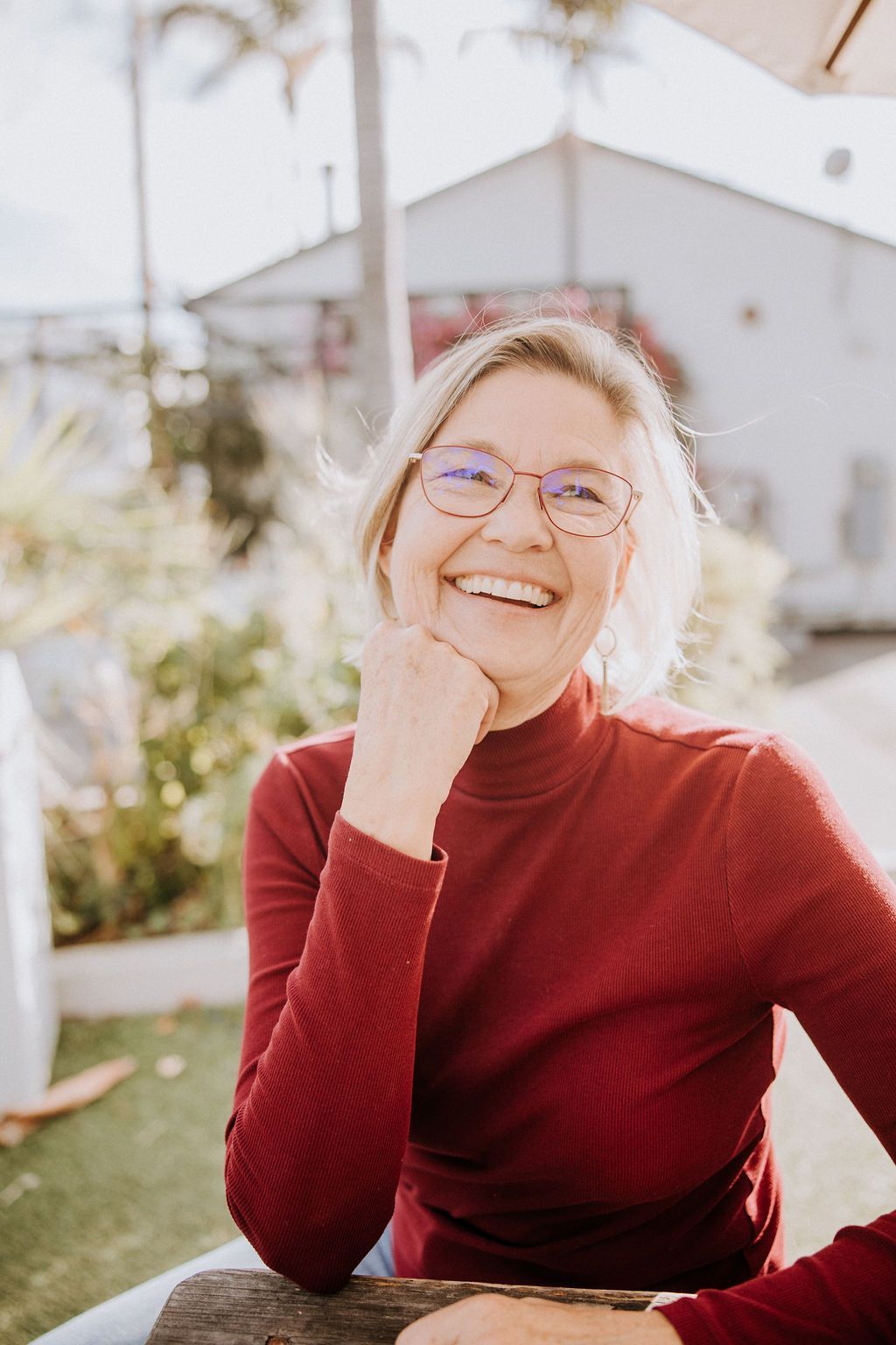 Julie Lanphear smiling.