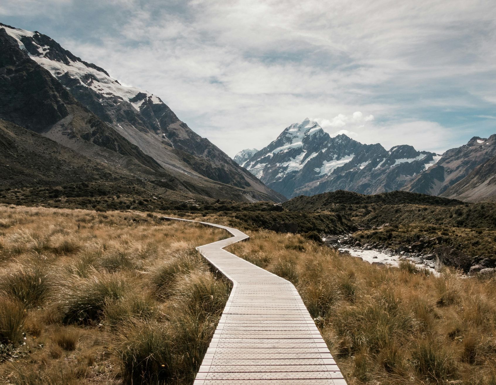 A path in mountains.