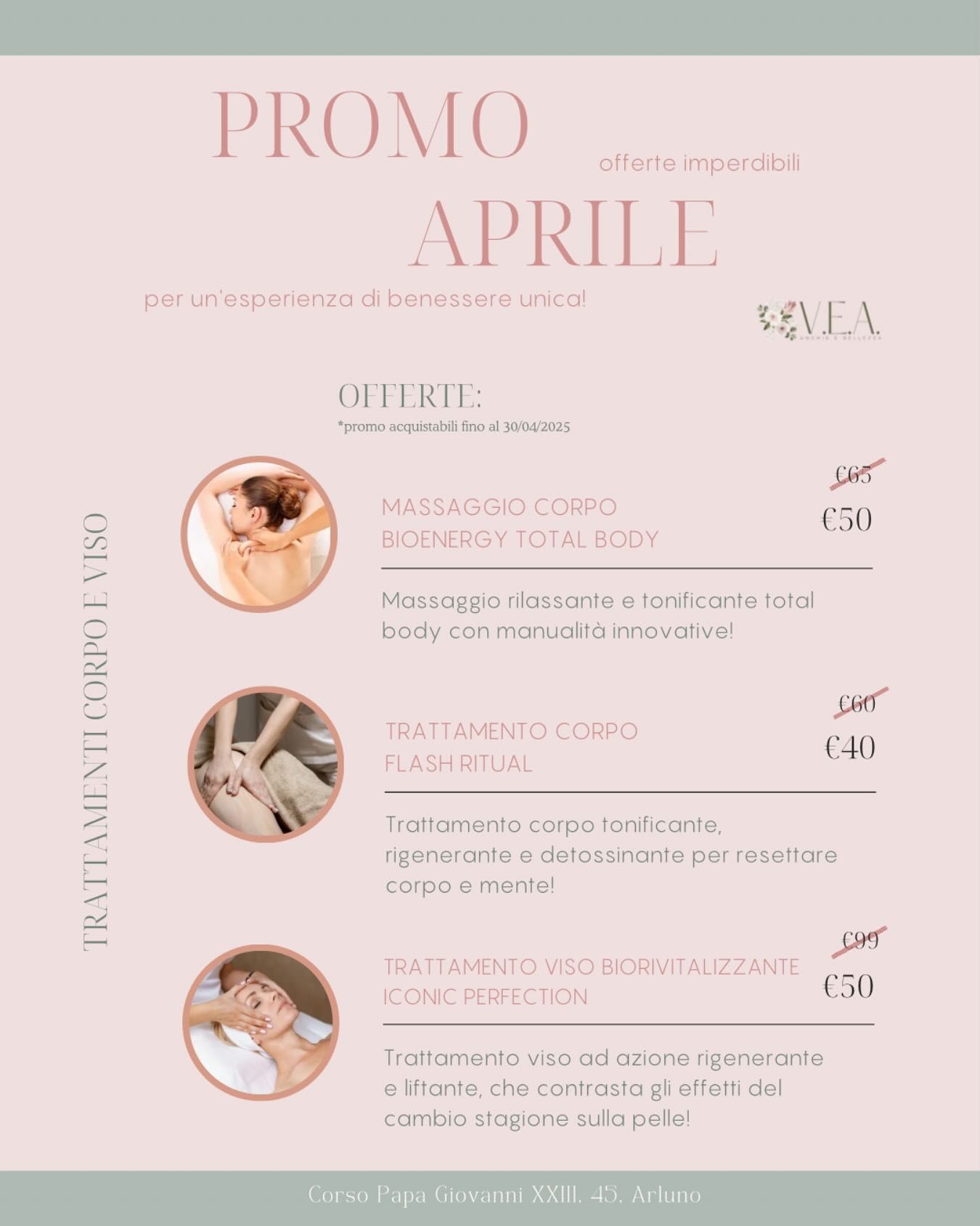 Volantino promozionale rosa 