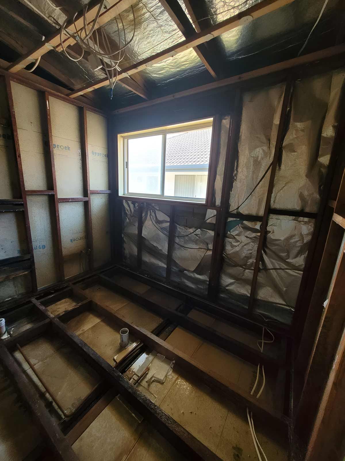 Room Demolition With Asbestos Removal In Progress — Accredited Asbestos Removers in Ballina, NSW