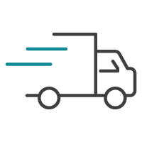 Camion de livraison se déplaçant rapidement.