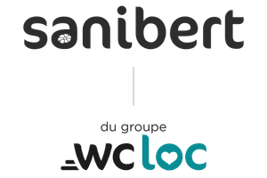 Logo pour Sanibert, un service d'assainissement, propriété de WC Loc.