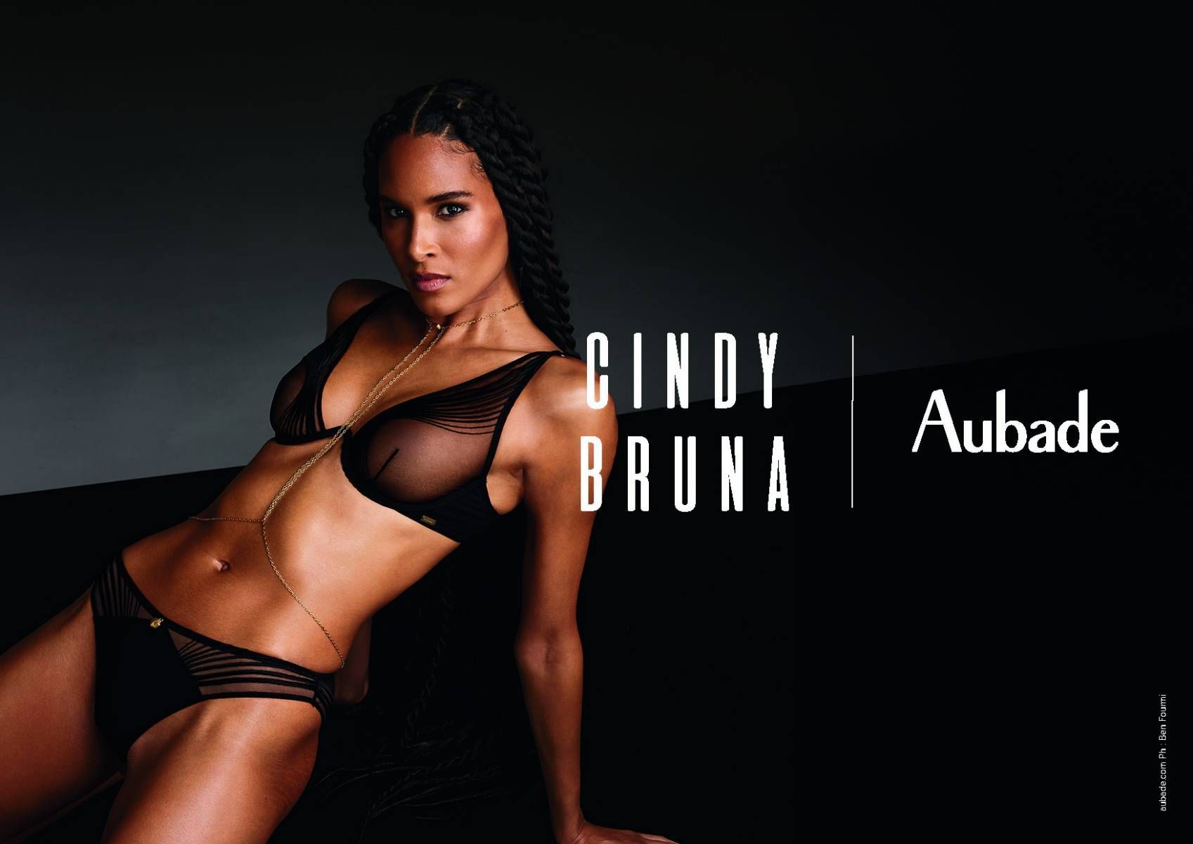 Cindy bruna est mannequin pour la lingerie aubade