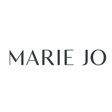 Un logo pour marie jo sur fond blanc.