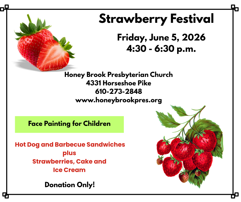 Strawberry Festival Friday June 5th, 2026, 4:30pm to 6:30pm
