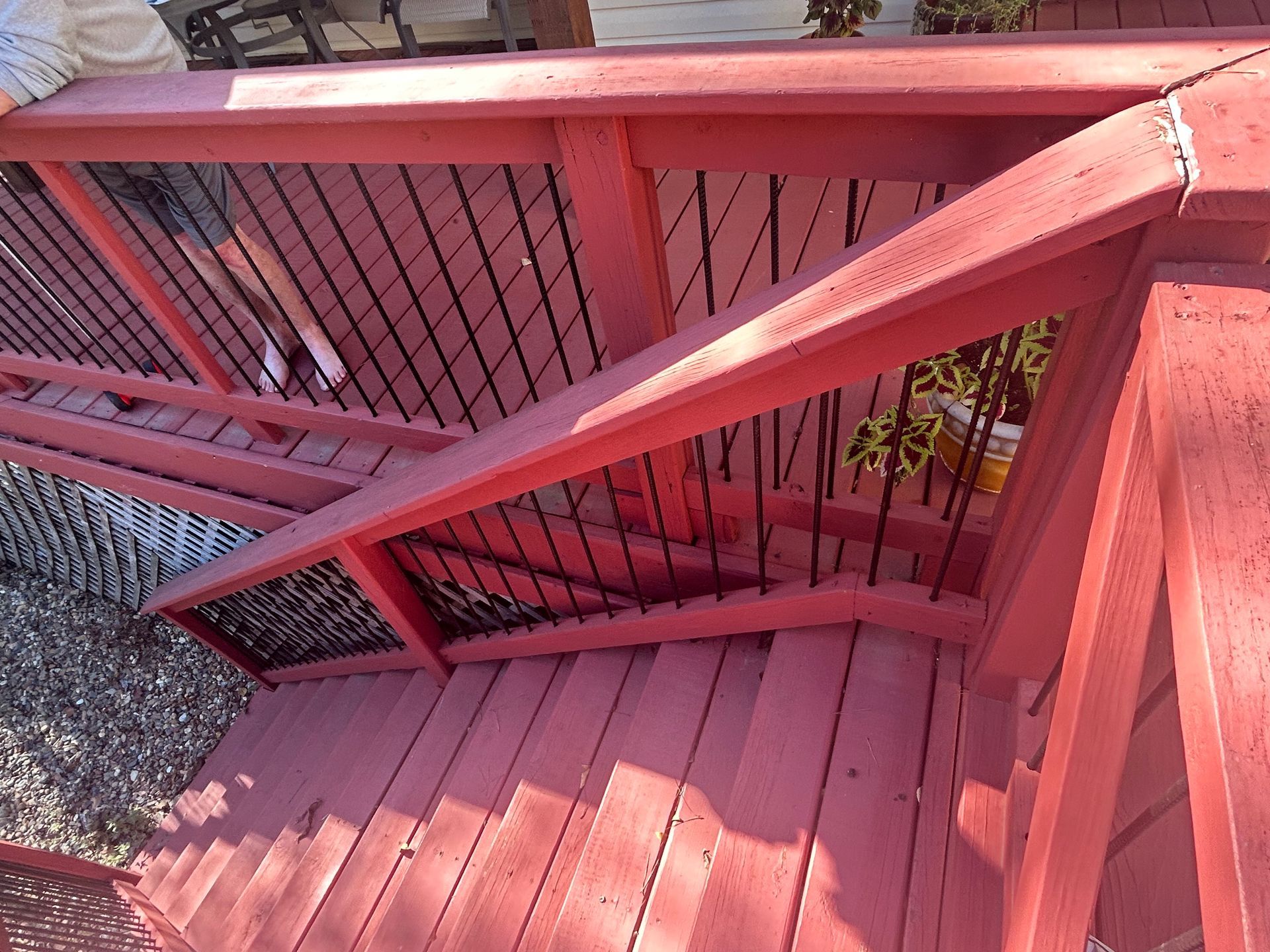 Red Deck Painting in Little Rock & Central Arkansas Photo