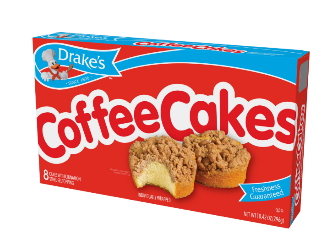 carton of drake's cakes coffee cakes