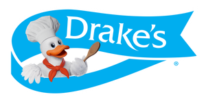 A logo for drake 's with a chef duck holding a spoon