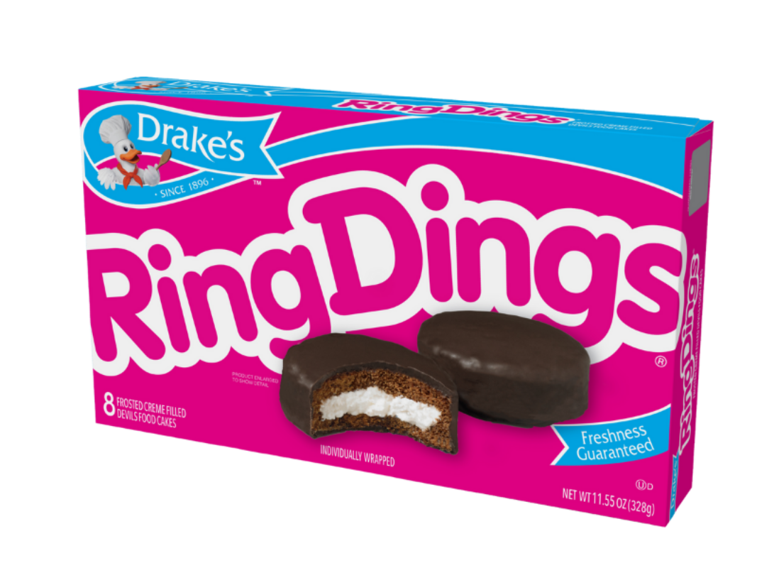 carton of drake's cakes ring dings 