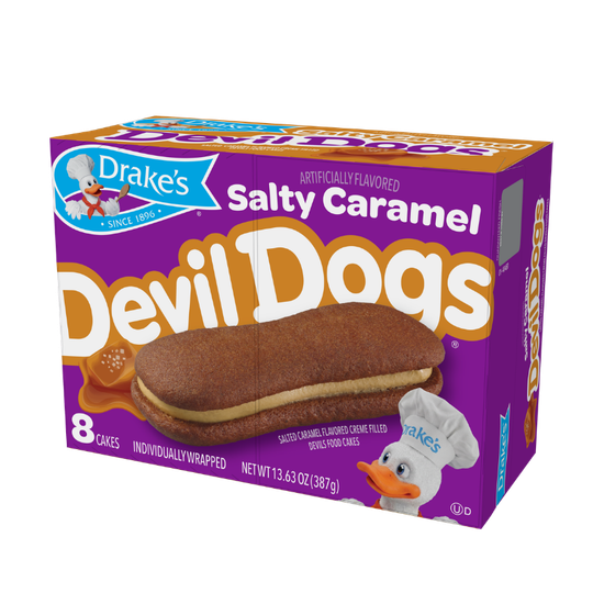 carton of salty caramel devil dogs