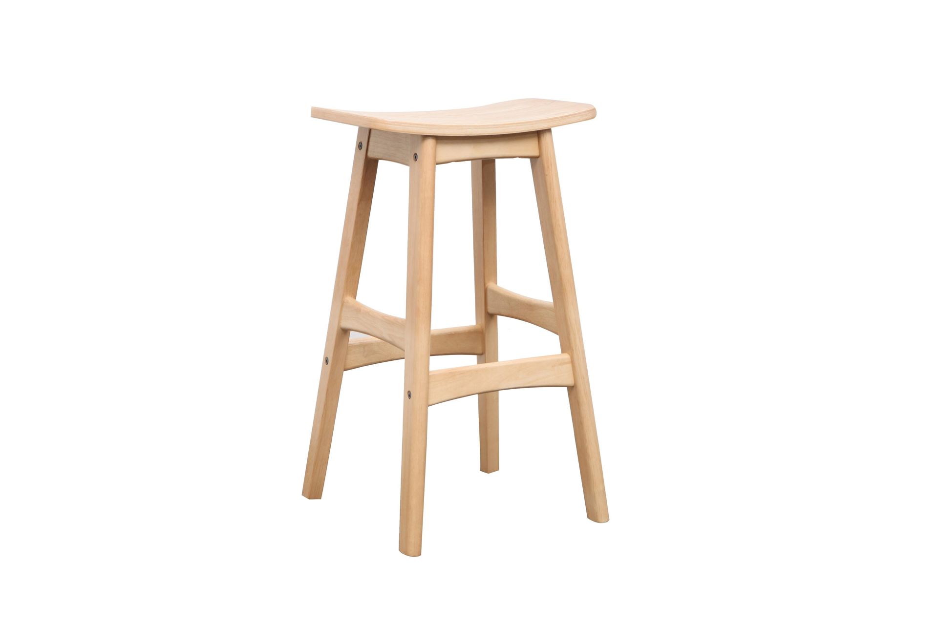 A Wooden Bar Stool on a White Background — Envisage Furniture in Kialla, VIC