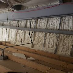 A room with a lot of foam on the walls and ceiling.