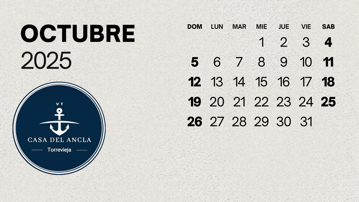 calendario 2025 reservas casa del ancla torrevieja