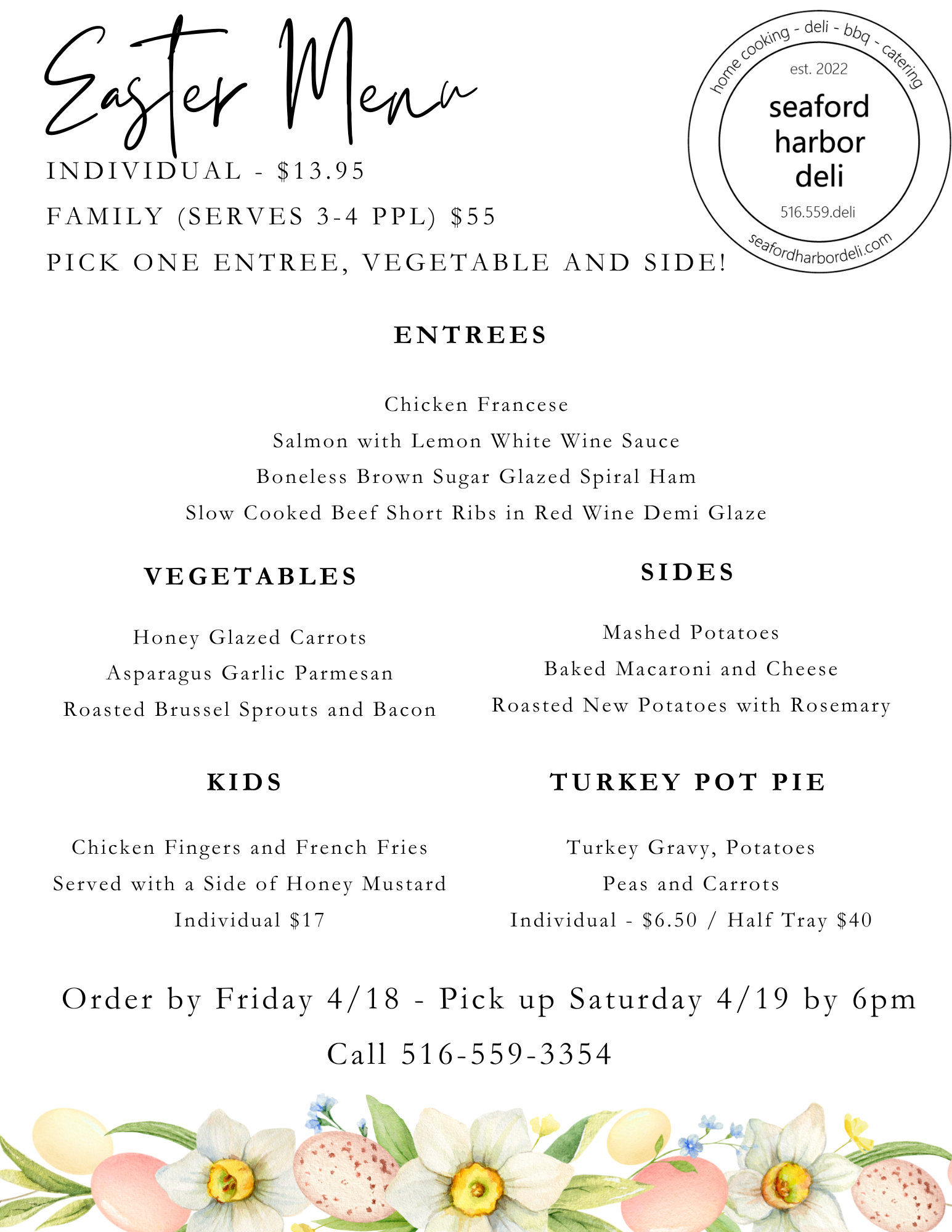3/18 Specials!