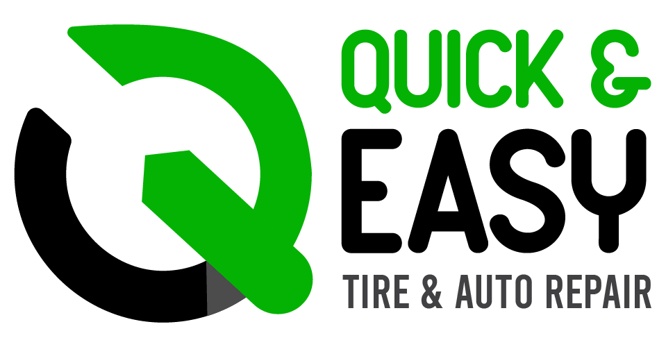 A logo for quick and easy lube and tires