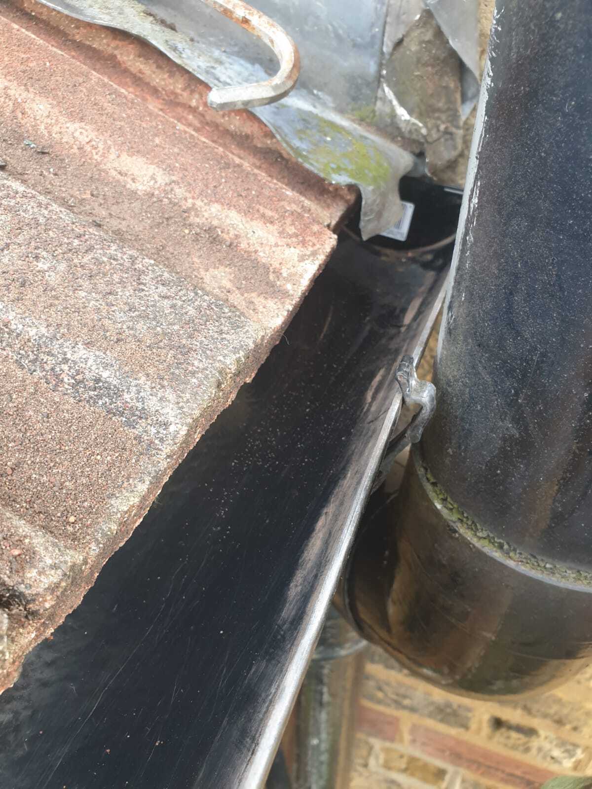 Gutter after cleaning