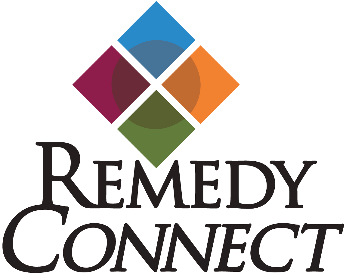 Remedy Connect logo with four colored diamond shapes above the text
