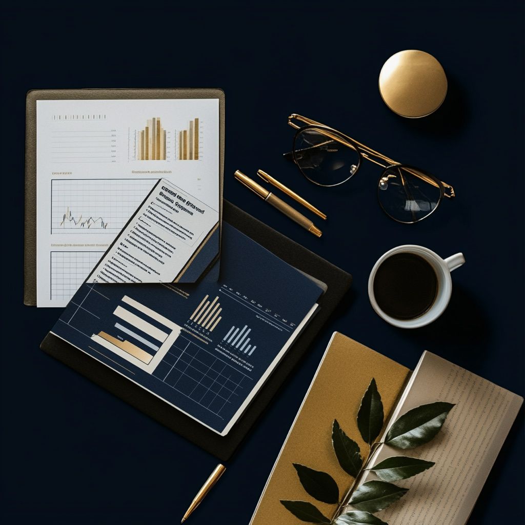 Business report on a table Business report on a table