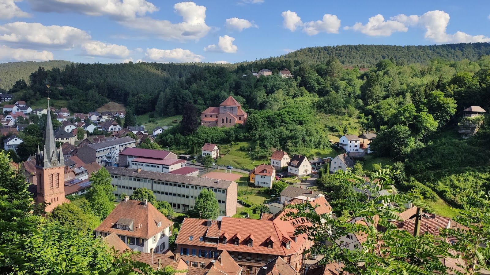 Blick über Elmstein (Ort)