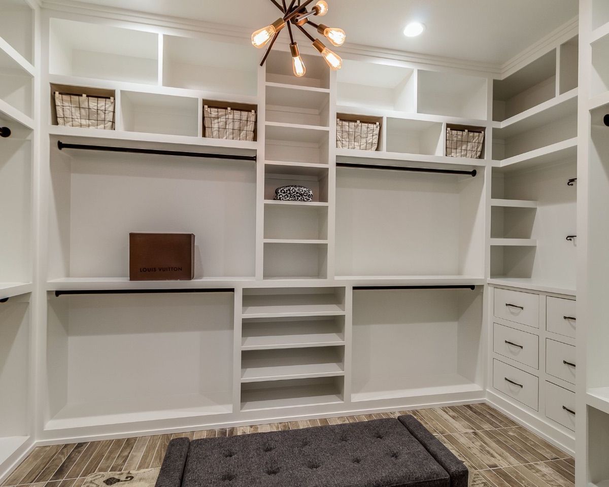 Walk-in closet design and remodeling in in Berks, Lancaster, and Chester Counties.