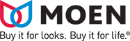 The moen logo says `` buy it for looks . buy it for life . ''