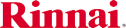 The word rinnai is written in red on a white background.