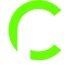 A green circle with the letter c inside of it on a white background.
