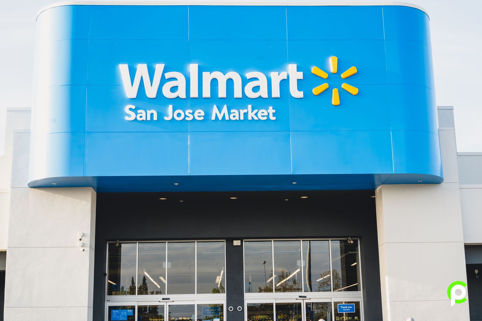 The front of a walmart store in san jose market