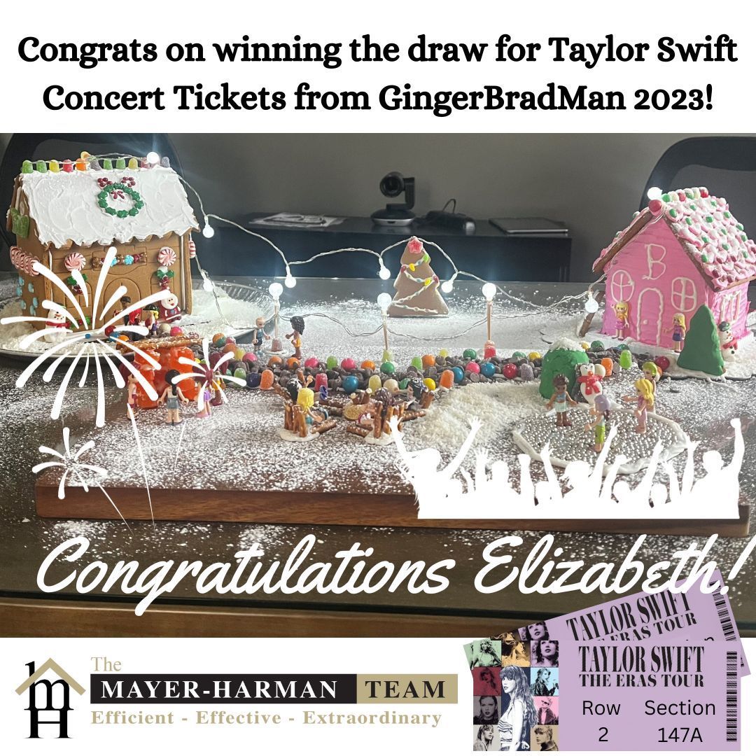 congratulations on winning the draw for taylor swift concert tickets from gingerbreadman 2022 !