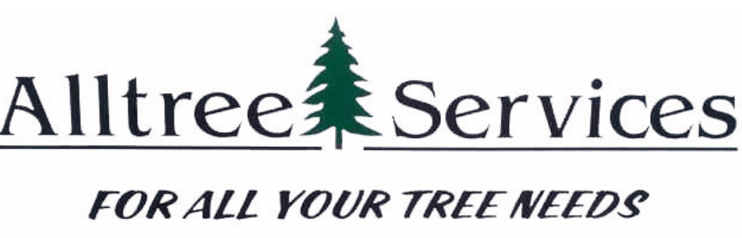 the logo for alltree services for all your tree needs .