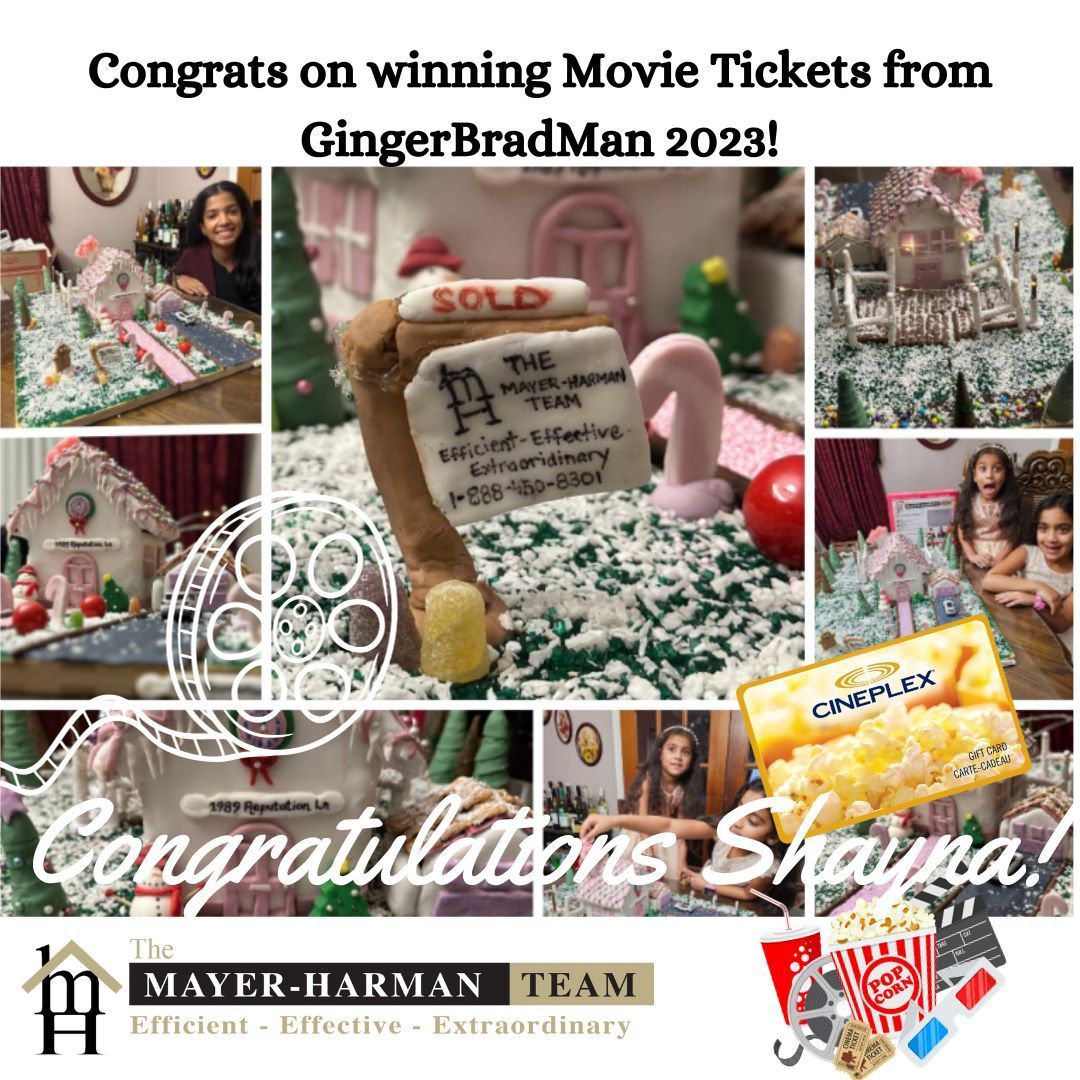 congratulations on winning movie tickets from ginger bradman 2023 !